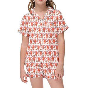 Roller Rabbit Monkey Pyjamas Prappy PJS Leuke PJ -broek Sets voor vrouwen Y2K Lange mouw T -shirtbroek Pyjamas Set 2 -delige loungewear 240408