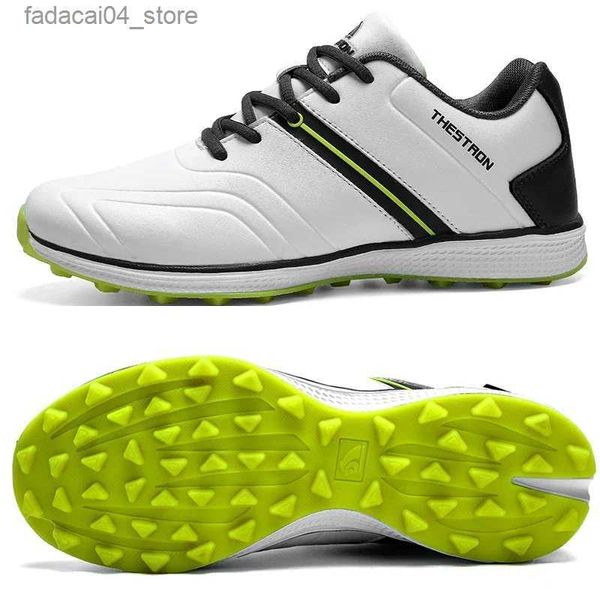 Zapatos con rodillos Zapatos de golf impermeables para hombres Calzado de golfista ligero profesional Golf al aire libre Entrenadores deportivos Zapatillas deportivas Marca Q240201