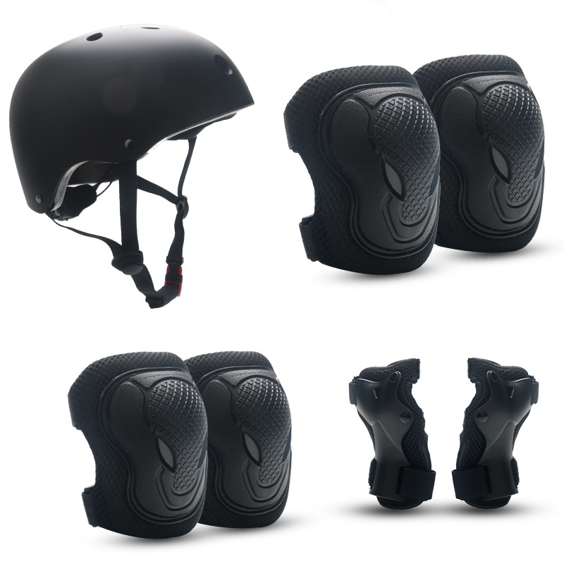 Attrezzatura da pattinaggio a rulli Scooter set di attrezzature per gli sport per esterni per adulti e per bambini, casco per protezione per protezione per protezione del gomito.