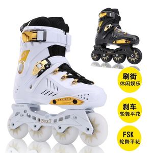 Chaussures de patinage à roulettes chaussures de patinage pour hommes et femmes adultes chaussures de patinage à roulettes à rangée droite chaussures à fleurs plates 240127