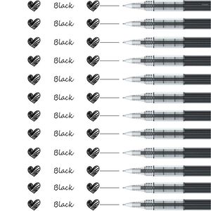 Rollende Balpennen Sneldrogende Inkt 0.5 Mm Extra Fijne Punt 12 Stuks Vloeibare Pen Rollerball Vintage Kleur Stationair