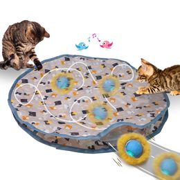 Rouler dans la pochette Jouets pour chats Balle interactive Cache-cache Chat Attraper Jeu Ball Motion Activer Chirping Smart Cat Toy Exercice 240226