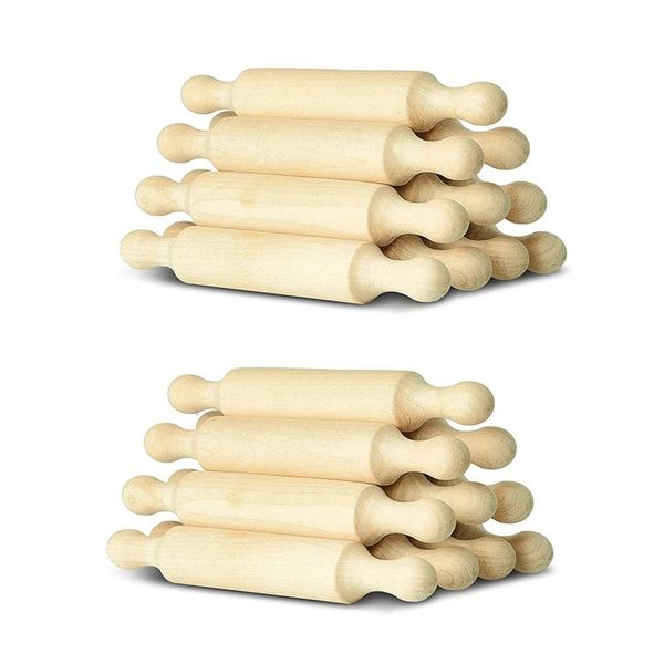 Rouleaux à pâtisserie Planches à pâtisserie 20X Mini rouleau à pâtisserie en bois 6 pouces de Long cuisine cuisson rouleau à pâtisserie petit rouleau de pâte en bois pour enfants Fondant pâtes 231018