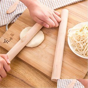 Rollende pennen gebakborden 28 cm natuurlijke houten rollende pen fondant cake decoratie dumpling wrapper keuken gereedschap duurzaam non -stick b dhyzu