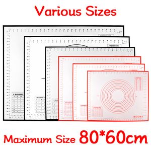 Deegrollers Gebakplanken Extra groot 80 70 60 cm Siliconen Bakmat Kneden Pad Gereedschap Pannenkoeken Pizza Deeg Non Stick Voor Keuken 230906