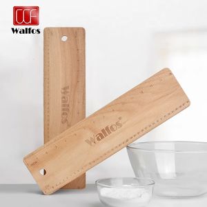 Rolling Pins Pastry Boards WALFOS Baking Baguette Transfer Wooden Board 38cm Rectangular Double Scale Flip Board Baguette Ciabatta Dough Cooking Tools 231018