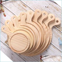 Rol Pins Pastry Boards houten ronde pizzabord met hand 6inch14inch bakken snijbakvak café winkel dessert accessoire drop de dh0q3