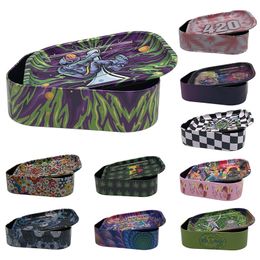 Stock en EE. UU. 60 piezas / caja Stash Box Accesorios para fumar Bandeja rodante 180x140x45mm Tamaño 10 Diseños Opp Bag Empaquetado NO SE PUEDE ENVIAR A Alaska Hawaii Puerto Rico