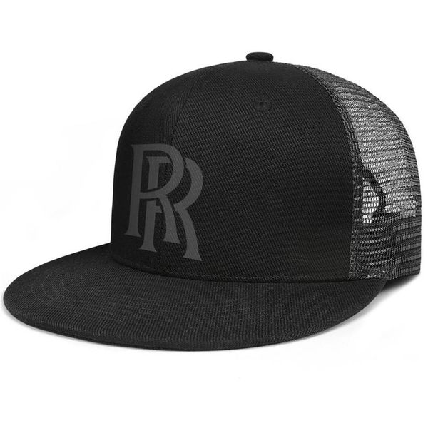 Rolls Royce RR logo symbole emblème Unisex Flat Brim Trucker Cap Cool Vintage Baseball Hats Logo gay les arc-en-ciel brillant Métal or h250j