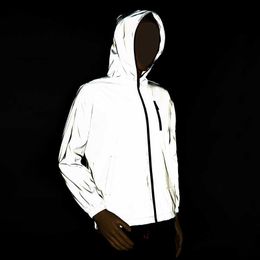 RollsRari Nieuwe volledige reflecterende jas Mannen / dames Harajuku Windbreaker Jassen Hooded Hip-Hop Streetwear Night Shiny Jassen 122 X0621