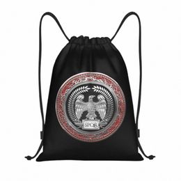 Empire Empire Eagle Sacs à crampons Femmes Men Portable Gym Sports Sackpack Rome Spqr Emblem Training Backpacks U0JB #