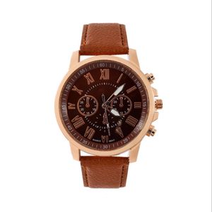 Numéro romain Diad Fashion Watch rétro Genève Étudiant Watchs Womens Quartz Trend Trowatch With Brown Leather Band 327K