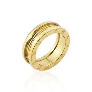 Römische Ziffern Nachahmung Frühling Edelstahl Neutral Ring Für Frauen Mann Jahrestag Geschenk Schmuck Großhandel