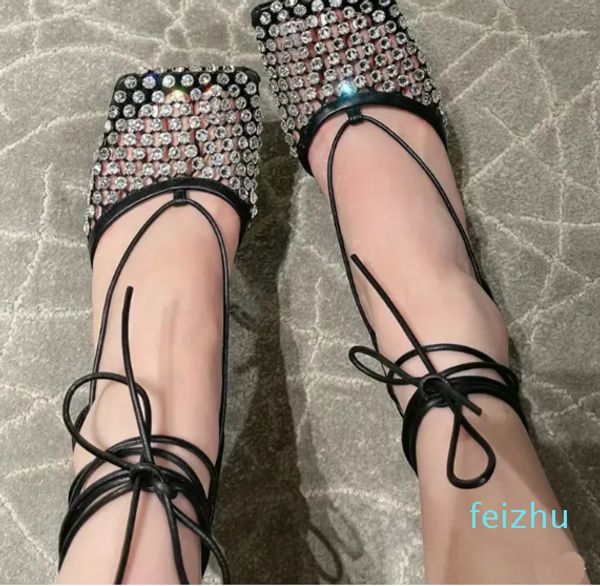 Roman Roman Sandals Designer Square Head Womens Chaussures Fashion Strap Hollowed Out Mesh Stiletto Heel Shoe Quality 13cm High High Sandal Factory Footaa