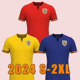 Maillot de football Roumanie 2024 DRAGUSIN ALIBEC STANCIU kit de maillots de football PUSCAS R.MARIN OLARU CICALDAU COMAN MORUTAN maillot 2024