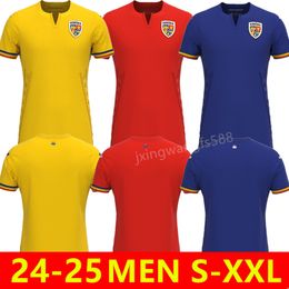 Roemenië voetbalshirt 2024 DRAGUSIN ALIBEC STANCIU Roemenië voetbalshirts 24/25 PUSCAS R.MARIN OLARU CICALDAU COMAN MORUTAN nationale team jersey