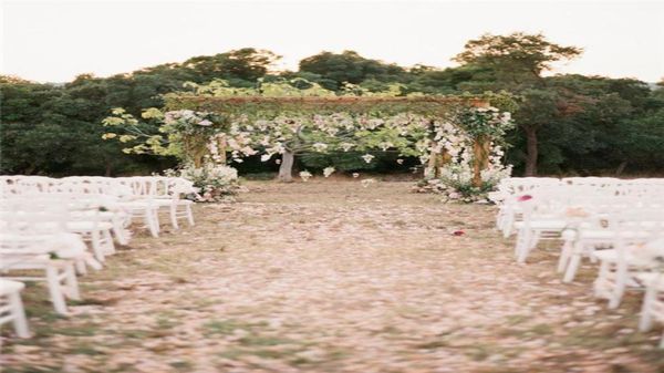 Simulación de flores artificiales románticas Simulación Vínea Decoraciones de boda Vina Long Short Silk Plant Bouquet Office Garden Bridal A7772414