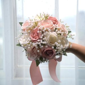 Romantisch boeket Bridal Bouquets Bridesmaid Bouquet Artificial Flowers Outdoor Weddings Indooroutdoor Po Shoots 240425