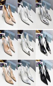 Romantische elegan Satin Slingback Pumps Sandalen mode Milano High Heels zomer Casual vrouwen slippers gaas bovenwerk Lady Shoes 5772588