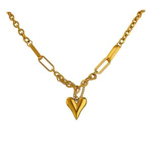 Collier pendentif coeur romantique pour femmes, collier ras du cou Texture or jaune 14 carats de haute qualité, anniversaire