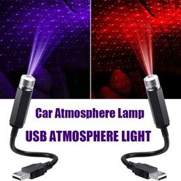 Romantique LED voiture toit étoile veilleuse projecteur atmosphère galaxie lampe USB lampe décorative réglable voiture intérieur décor lumière