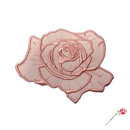 Romantique Rose Poussiéreux Rose Fleur Patch Top Patchs Fer à Coudre sur Broderie Patch Motif Applique Enfants Femmes DIY Vêtements Sticke259W