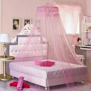 Romantisch roze ronde muggenten net voor baby opgehangen koepelbed tenten