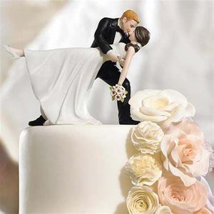 Romántico Romántico Inmersión Baile Nupcial y Novio Decoración de la boda CupCake Toppers Renuncia Estatuilla Artesanía Recuerdo Nuevo Favor de la boda 322h