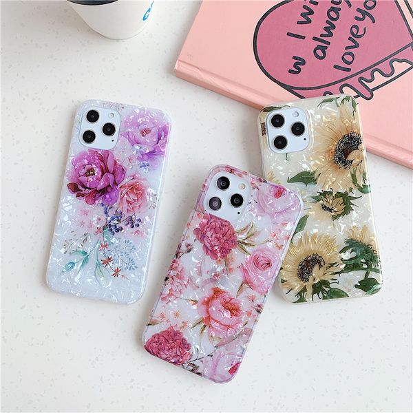 Coque de téléphone à motif de fleur de Rose romantique, étui de protection pour iphone 12 11 pro max xr 8plus xs max