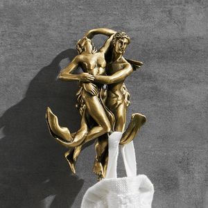 Serie romántica, suministros de baño, soporte de papel de baño de bronce, toallero montado en la pared, portaescobillas, accesorios MB-0810B