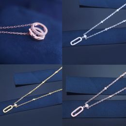 Romantische Sika Classic Jewelry Series Franse luxe gaas ketting bewegen diamanten dames ketting 925 sterling zilveren driedelige set diamant