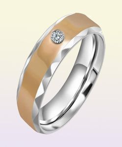 Anneau de couple romantique en acier inoxydable pour mariage sa promesse et sa promesse anneaux cubiques Zirconia Valentine039 Gift 5332980190