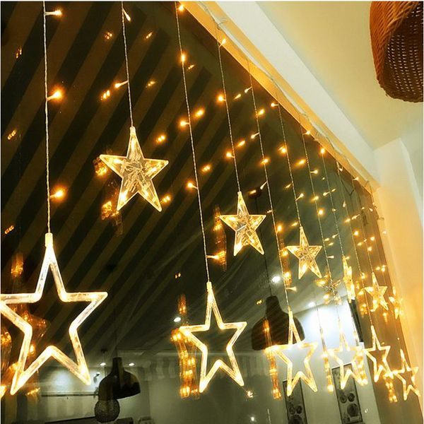 Romantique Star Window shop lumière LED colorée Décorations de Noël pour la maison Star Christmas ornements Festival LED light