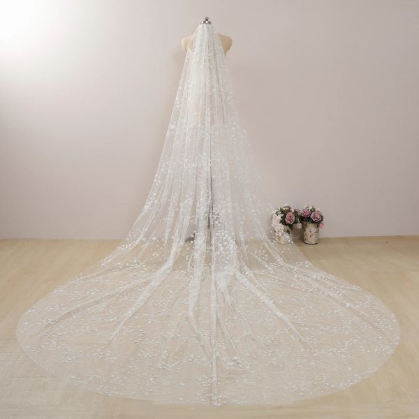 Voile de mariée romantique étoiles lune 2023 argent scintillant scintillant étoiles voiles ivoire Constellation cathédrale voile de mariage voile scintillant chapelle étage valse longueur Y2K