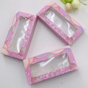 Romantische Valentines Geschenken Wimpers Verpakking Zachte Papier Eye Lash Box Mooie Prijzen Custom Private Wholesale Karton