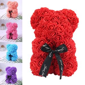 Romantice Rose Bear met Doos voor Valentijnsdag Bruiloft Gift Kerst Christmas Verjaardag Jubileum huidige decoratie