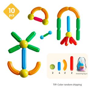 Romboss 10PCS Magnetische Magneet Stok Staaf Bouwstenen Set Speelgoed voor Kinderen Montessori Educatief Kinderen Kerstcadeaus 240110