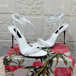 Rome sandalen ontwerpers schoenen voor dames mode koehide lakleer smalband gespogstiletto hiel hiel wrap 10,5 cm hoge hakken sandaal 35-43