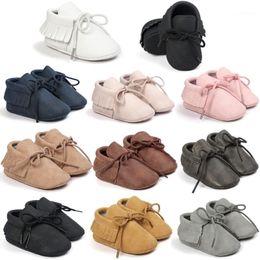 Romirus pu lederen baby mocassins schoenen meisjes jongens eerste wandelaars mocs zachte bodem mode kwastjes geboren bx310