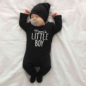 Romper zwarte brief baby gedrukt kinderen jumpsuit baby baby jongens lange mouw peuter schattige baby baby jongen ontwerper kleding