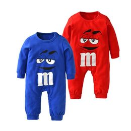 Rompers 018 Months geboren babyjongens en meisjes lange mouw romper jumpsuit lente herfst kleding mode bedrukt peuter onesie 230522