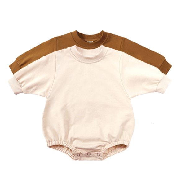 Mompers 100 Cotton Baby Baby Sweater Jobsper para niños Niños Niños Niños Sólido Manga completa Playsuit de otoño 230909