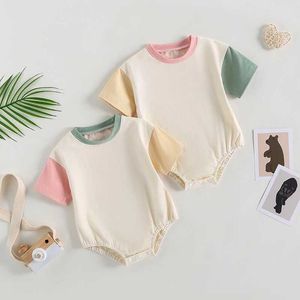 Rompers 2019-02-27 Lioraitiin 0-24M Bébé garçons et filles Sweat à capuche d'été à manches courtes à manches ôts