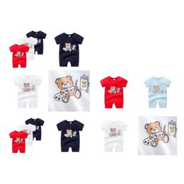 Rompers 2022 Kids Romper Summer Summer Boys and Girls Fashion NOUVEAU BÉBÉ CHARGES MARCHES FILLE BIB ANFANT DIVE BABYDHSHOP FIVEZ OTVTP