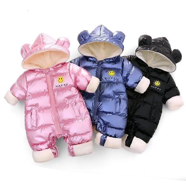 Barboteuses 2023 Vêtements pour bébés filles Combinaison colorée Articles de mode Veste en coton Ensembles en peluche pour garçons Vêtements pour enfants épaissis 231205