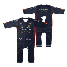 Rompertjes 2023 Racing Competitie Outdoor Extreme Sports Red Animal Team Bull Baby Jumpsuit 3 4T Winnaar Fans Bebe Romper 231031