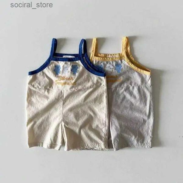 Rompers 2023 Summer NUEVO Baby Cotton Maneveless Vest Rompper