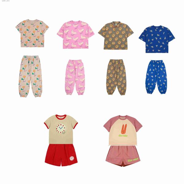 Rompers 2024 JM Summer traje para niños Camiseta pantalones Biños ropa de niñas Juegos Babies Jumpsuits Rompers l410