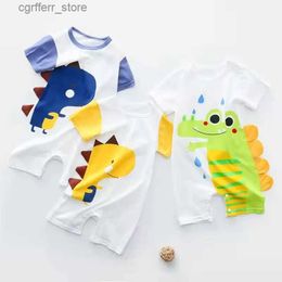 Rompers 3 mois à 2 ans pour bébé Costume garçons Cartoon Dinosaur Mompers Vêtements d'été