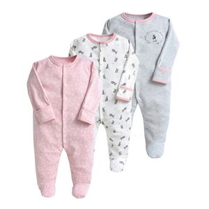 Rompertjes 3 stks/partij Lente Herfst Merken geboren Kinderkleding Baby Jongen Meisje Katoenen Kleding Lange Mouwen 0-12 M Baby Rompertjes 230606